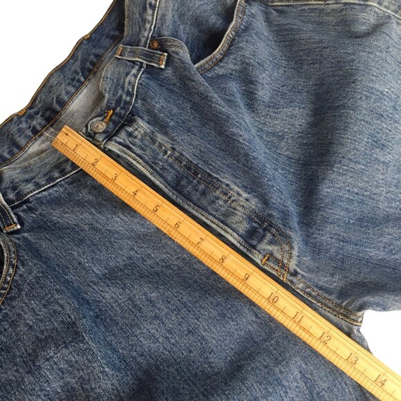 Levis 501 Jeans Mens 42x30 Blue Denim Straight Leg Button Fly Classic Fit - Picture 15 of 16